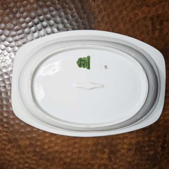 Epiag Pastelle 9" Rectangular Serving Bowl Czech Porcelain Floral Gold Trim - Picture 5 of 7